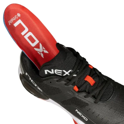 Кросівки для піклболу NOX LUX NEXO BLACK/LAVA RED
