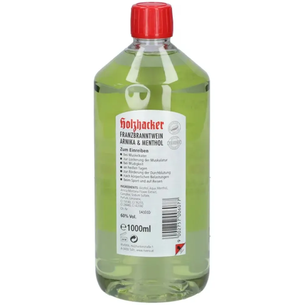 Гель Riviera Holzhacker Franzbranntwein Arnika & Menthol 1000 ml - 5