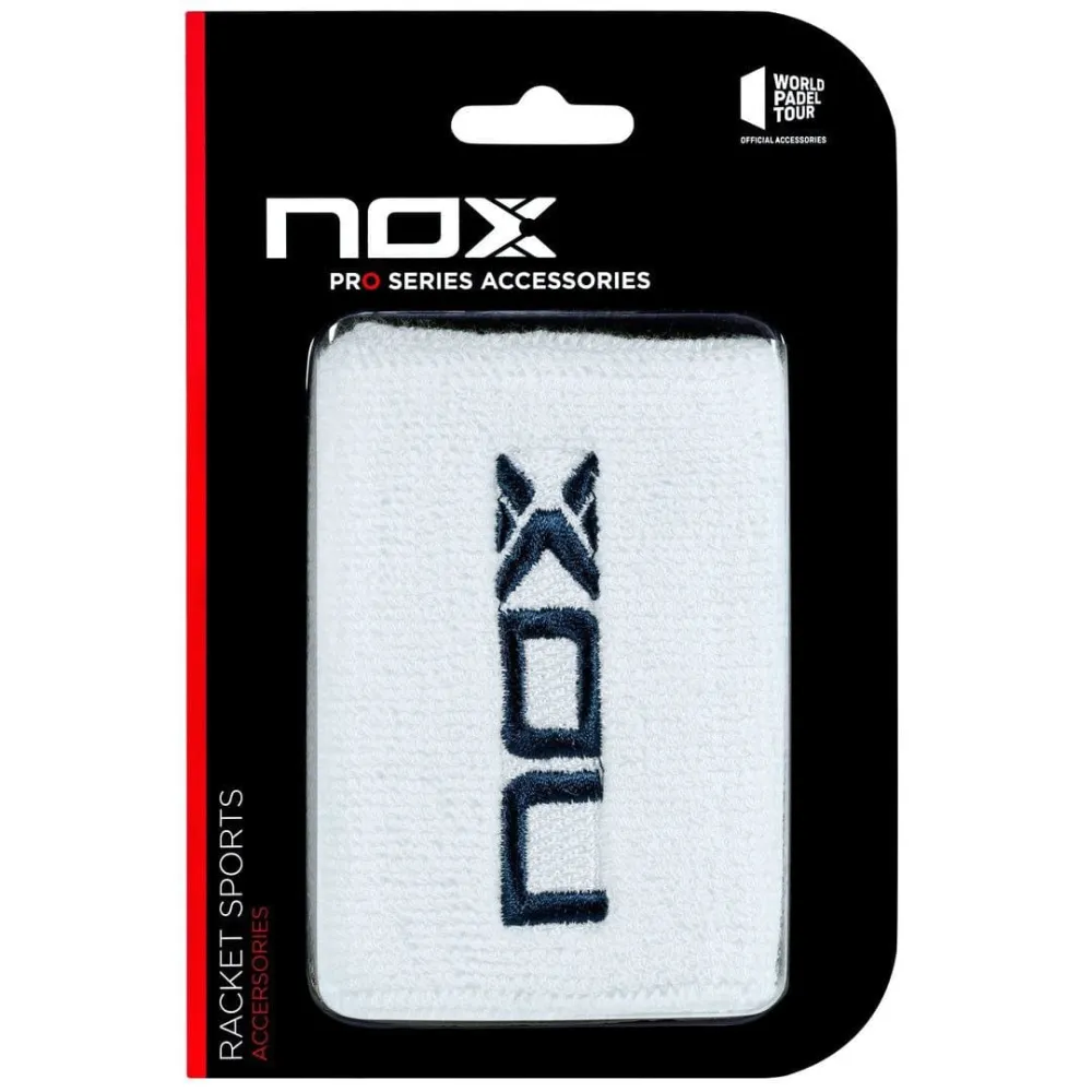 Напульсник NOX MUNEQUERAS BLANCA LOGO AZUL MARINO - 1