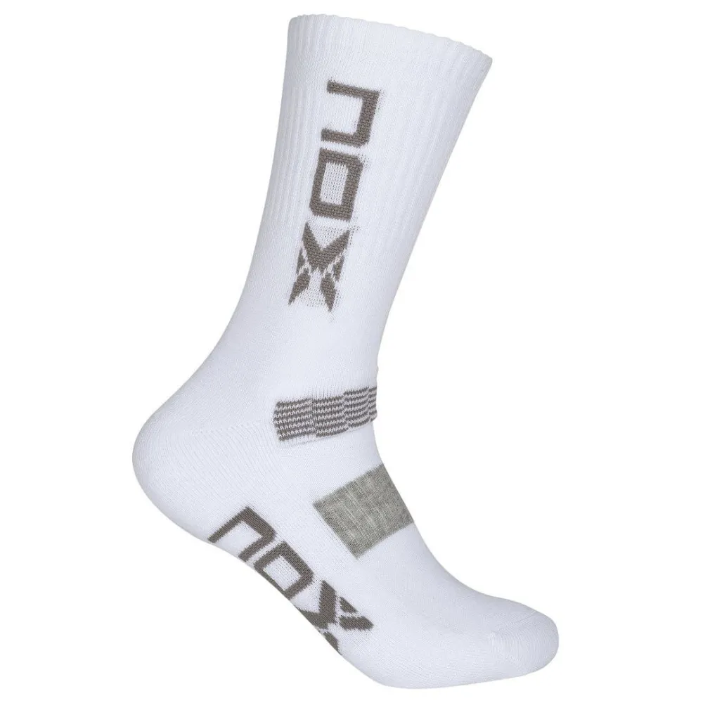 Шкарпетки NOX MC WHITE WITH GREY VERTICAL LOGO One size - 1