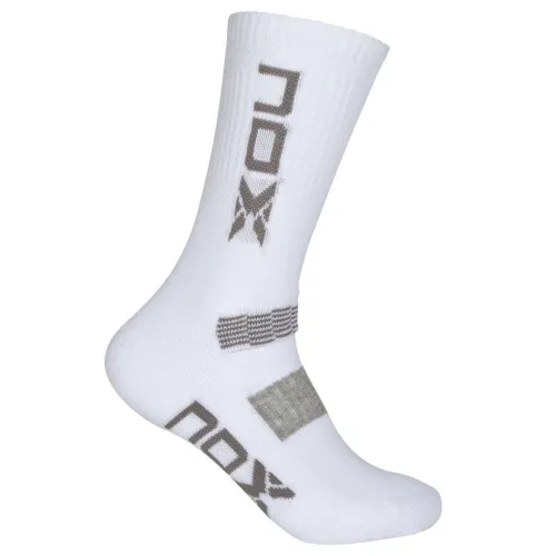 Шкарпетки NOX MC WHITE WITH GREY VERTICAL LOGO