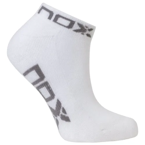Шкарпетки NOX TOBILLEROS MUJER BLANCO LOGO GRIS