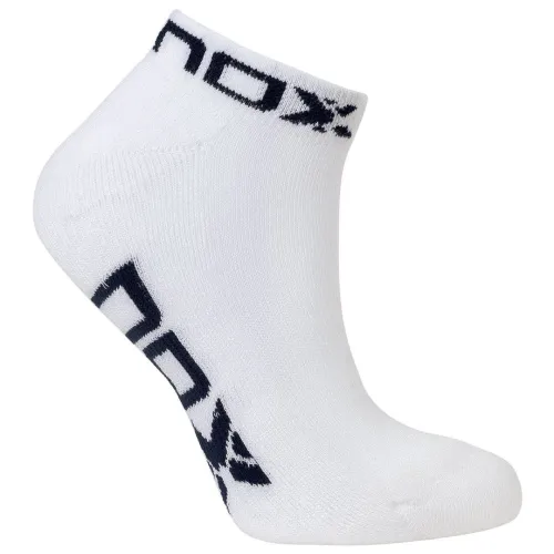 Шкарпетки NOX ANKLE SOCKS WHITE WITH NAVY BLUE LOGO
