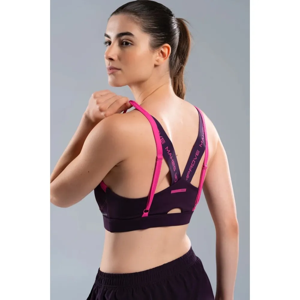 Топ NOX PRO DEEP PURPLE SPORTS BRA L - 12